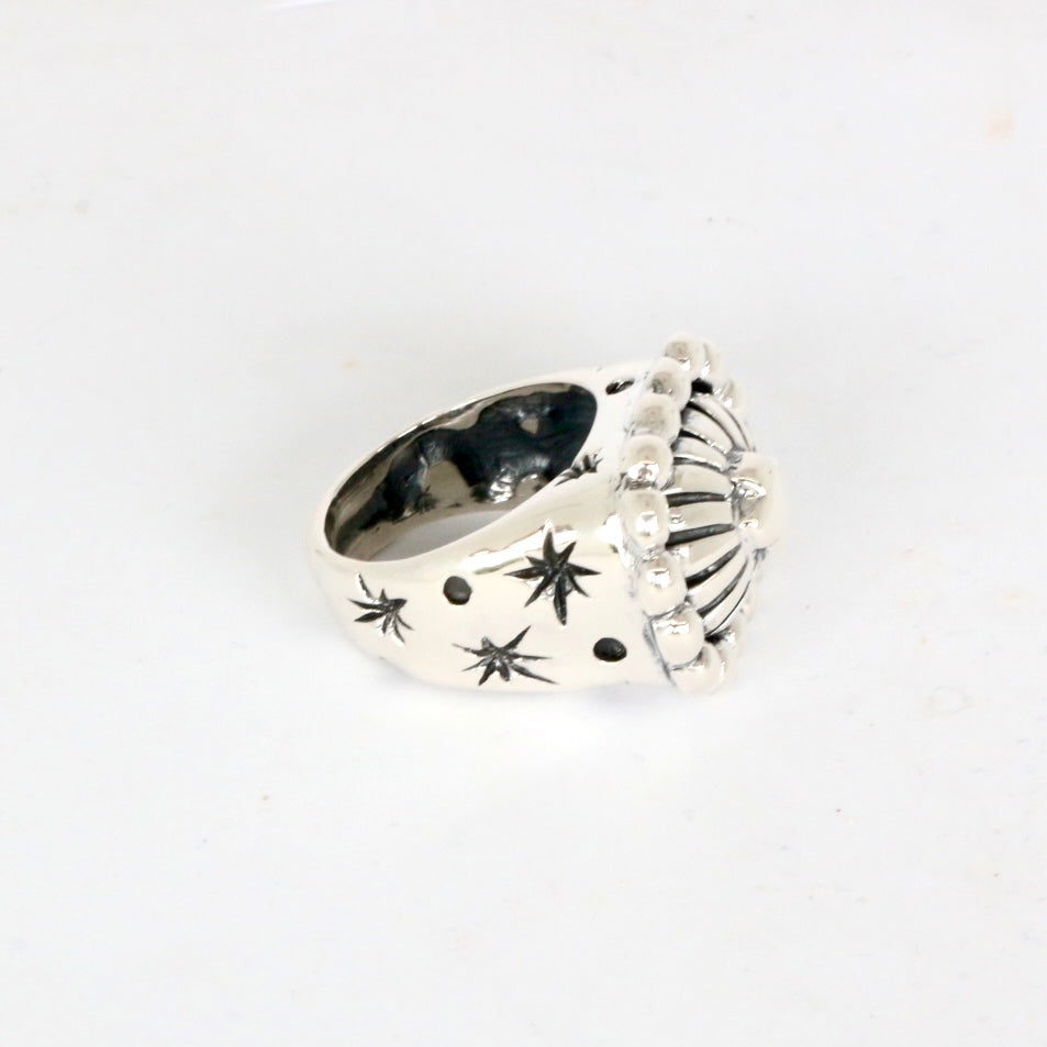 Beaded Cross Ring Rings Dian Malouf