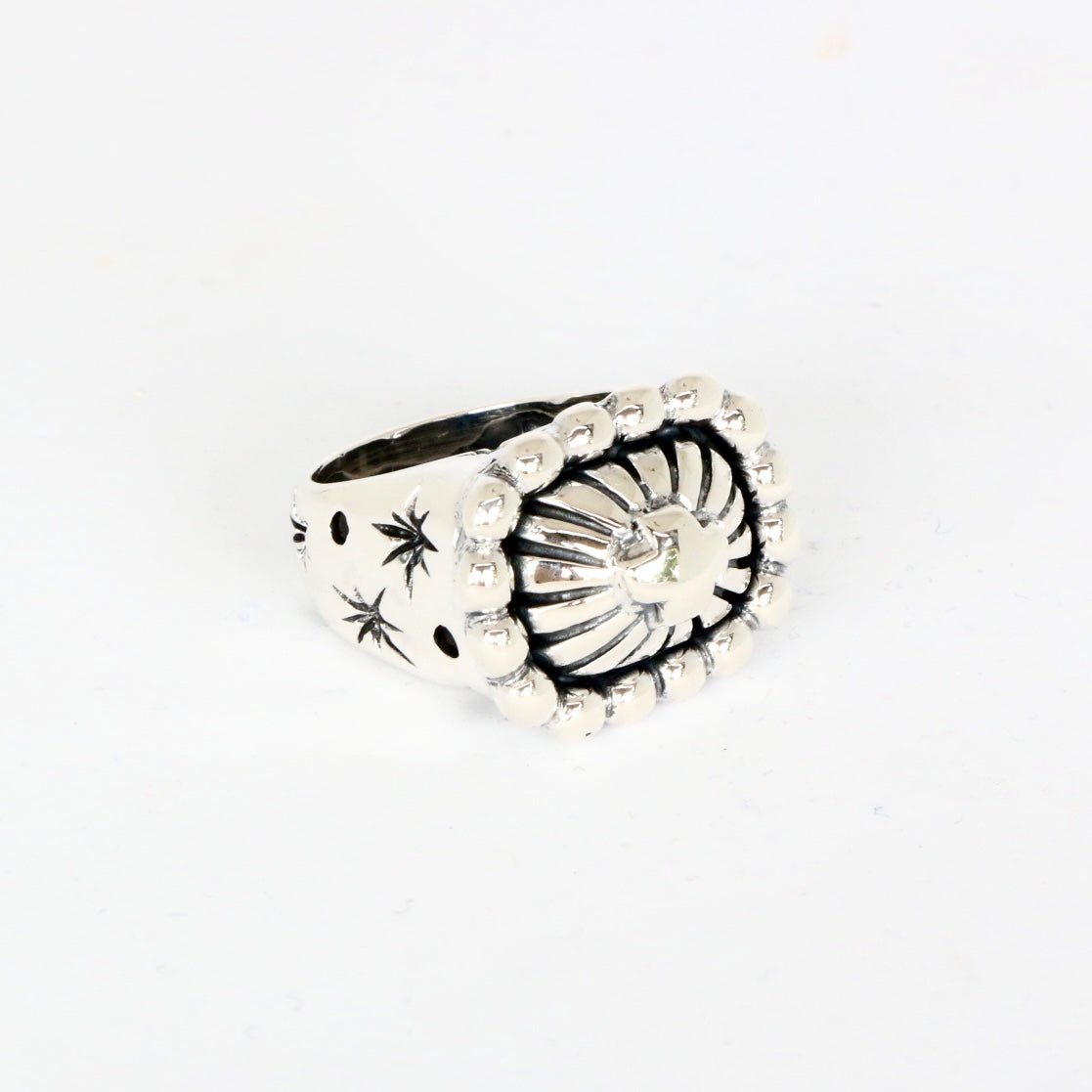 Beaded Cross Ring Rings Dian Malouf All Silver 5