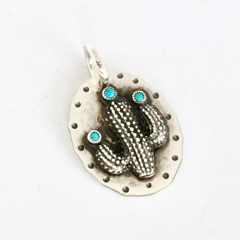 Cactus & Turquoise Pendant Pendants Richard Schmidt