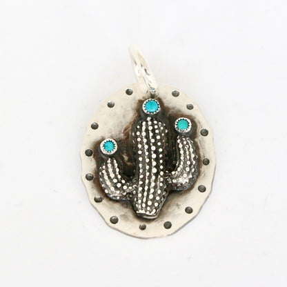 Cactus & Turquoise Pendant Pendants Richard Schmidt