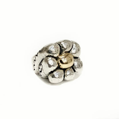 Flower Top with 14kt Gold Center Ring Rings Dian Malouf   