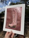 High Pink Boots Print Art Print Sarah Heinbaugh   