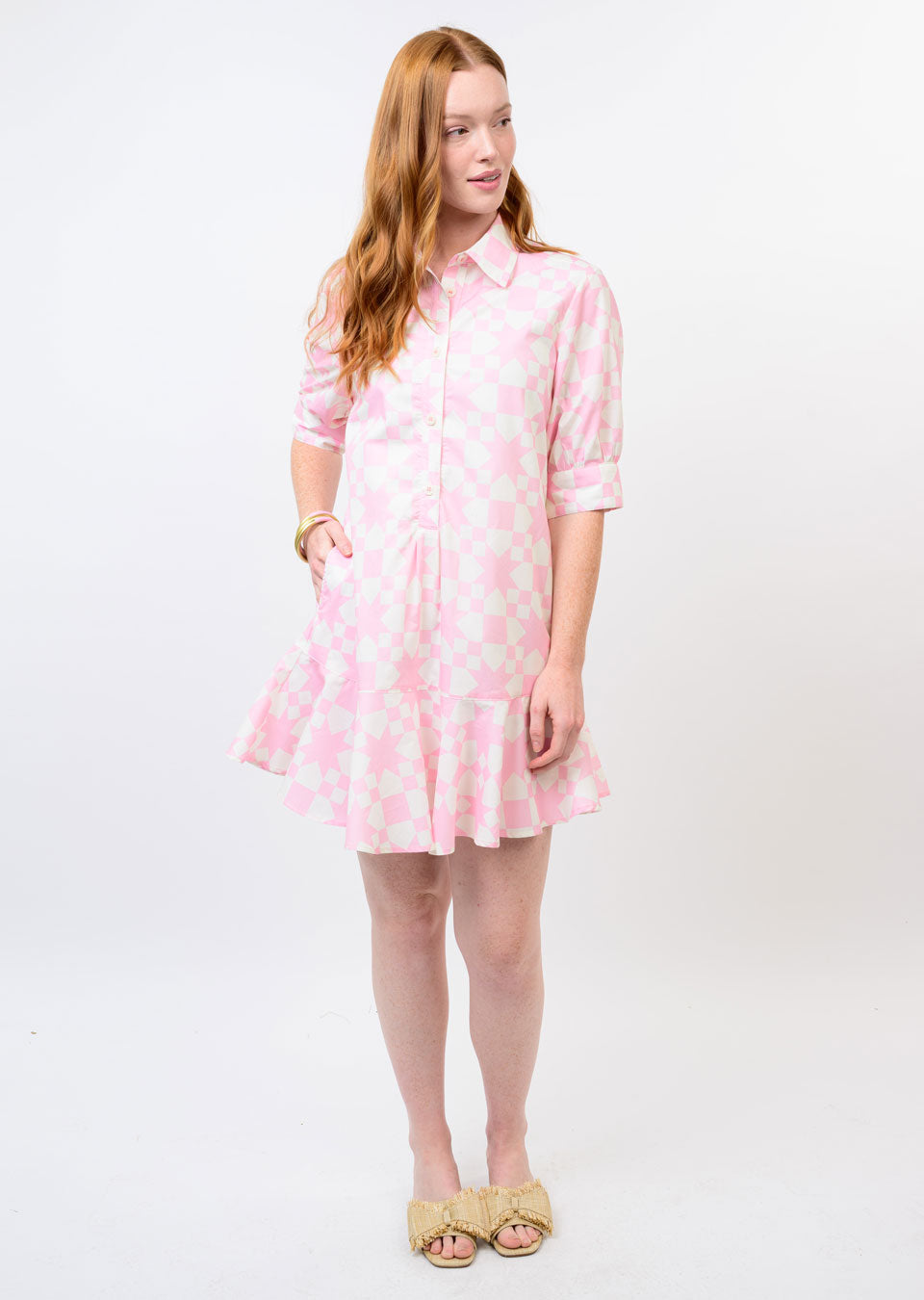 Quilting Bee Pink Star Dress DRESSES Uncle Frank