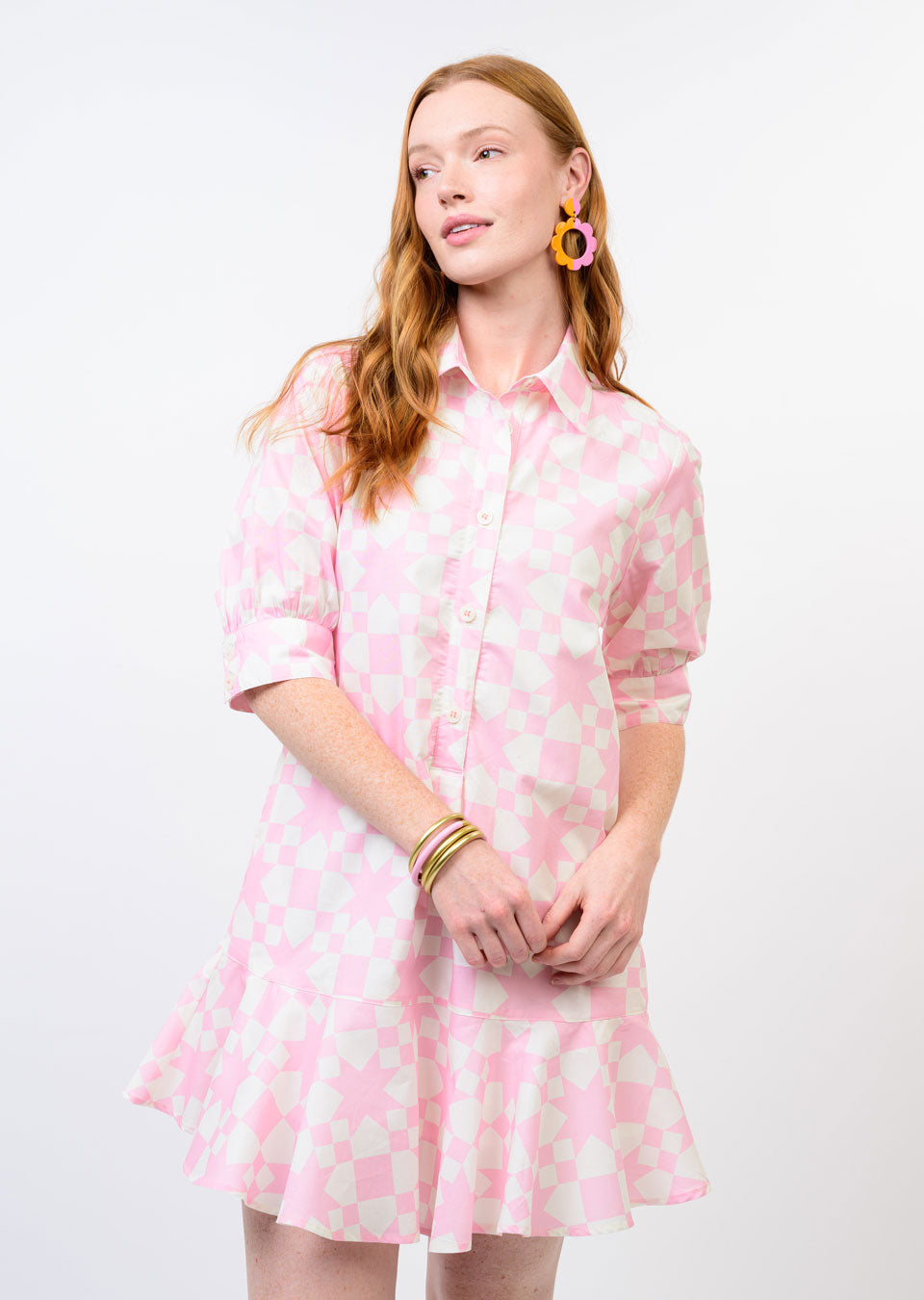 Quilting Bee Pink Star Dress DRESSES Uncle Frank