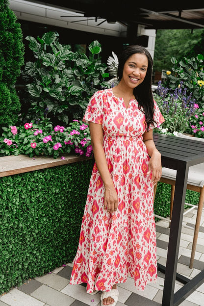 Willow Maxi Dress - Bright Rose Maxi Dresses Briton Court   