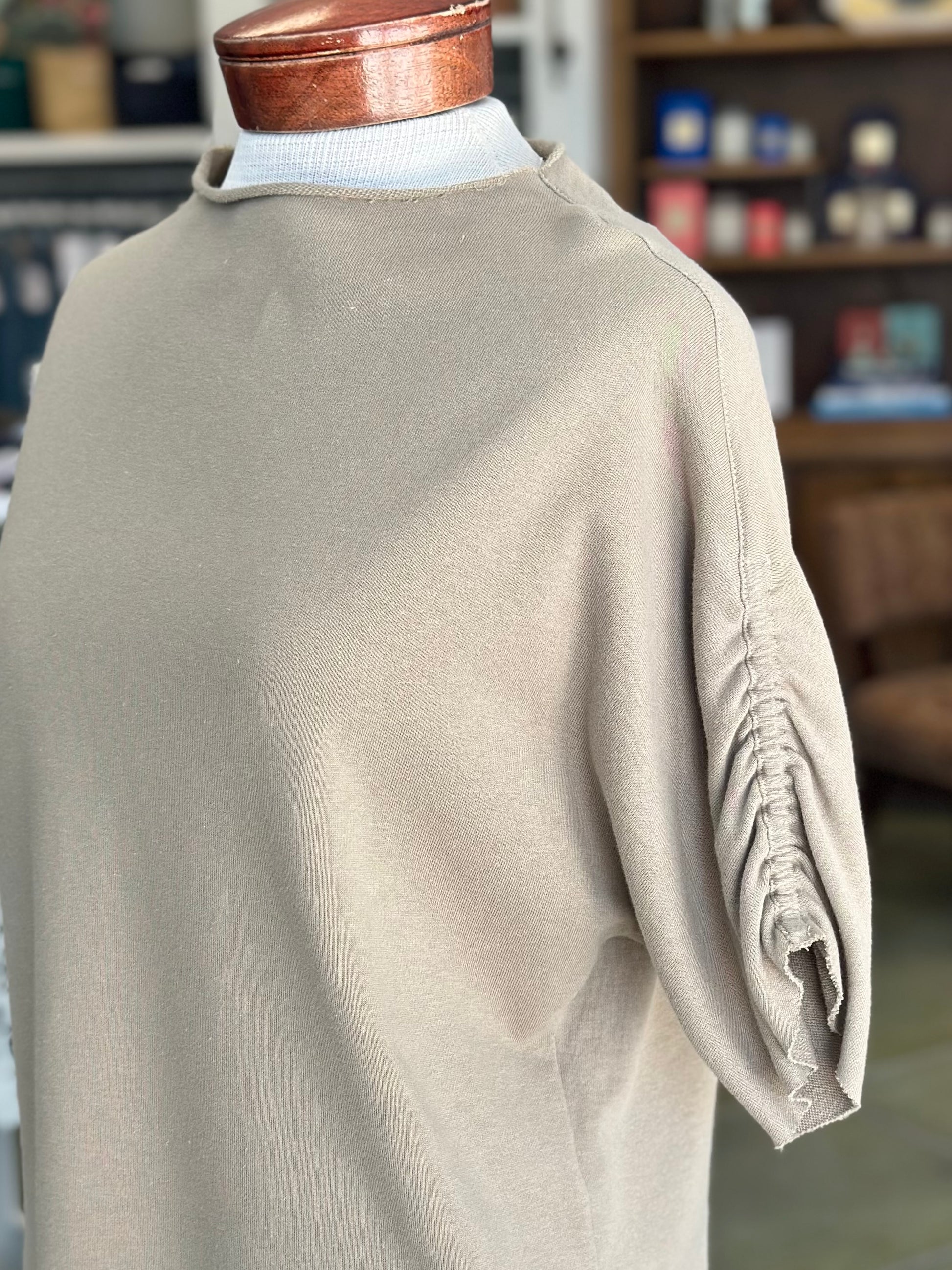 Simple Knit Funnel Neck Top - Khaki Top Sweet Revenge Rags