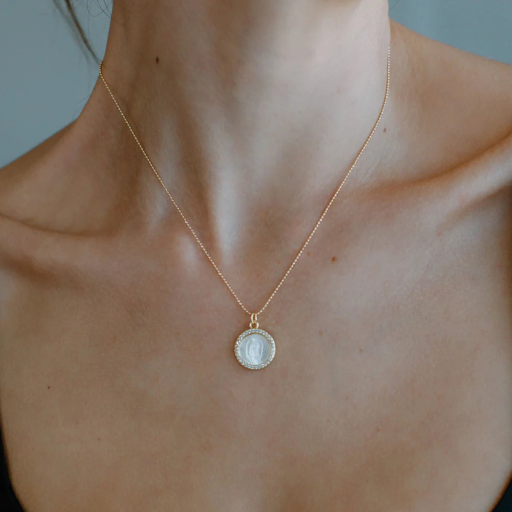 Petite Mother Mary Necklace NECKLACES JOY DRAVECKY