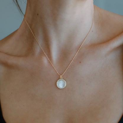 Petite Mother Mary Necklace NECKLACES JOY DRAVECKY