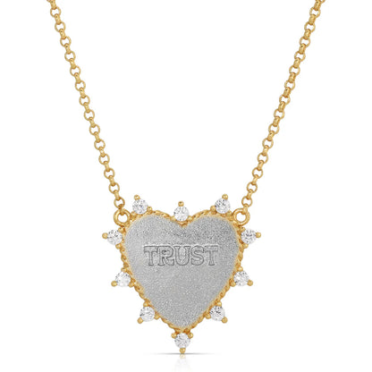 Two Tone Heart of Trust Necklace