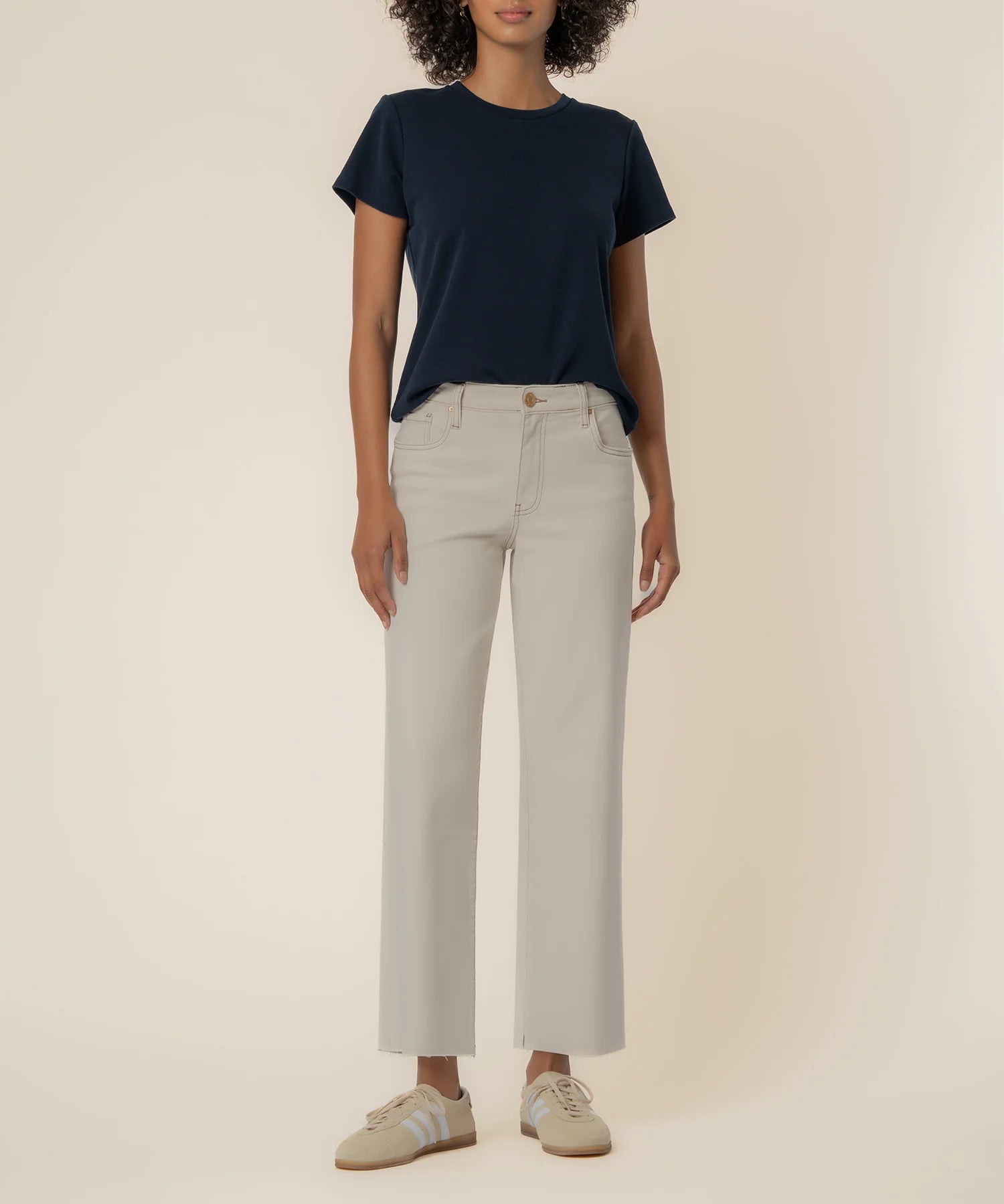 Charlotte High Rise Wide Leg Pants - Ecru Pants KUT