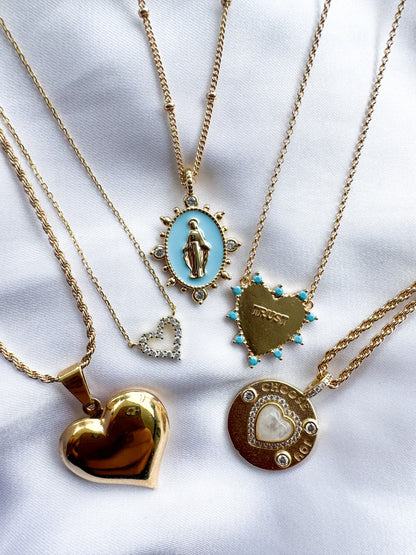 Lady Lourdes Pendant in Aqua