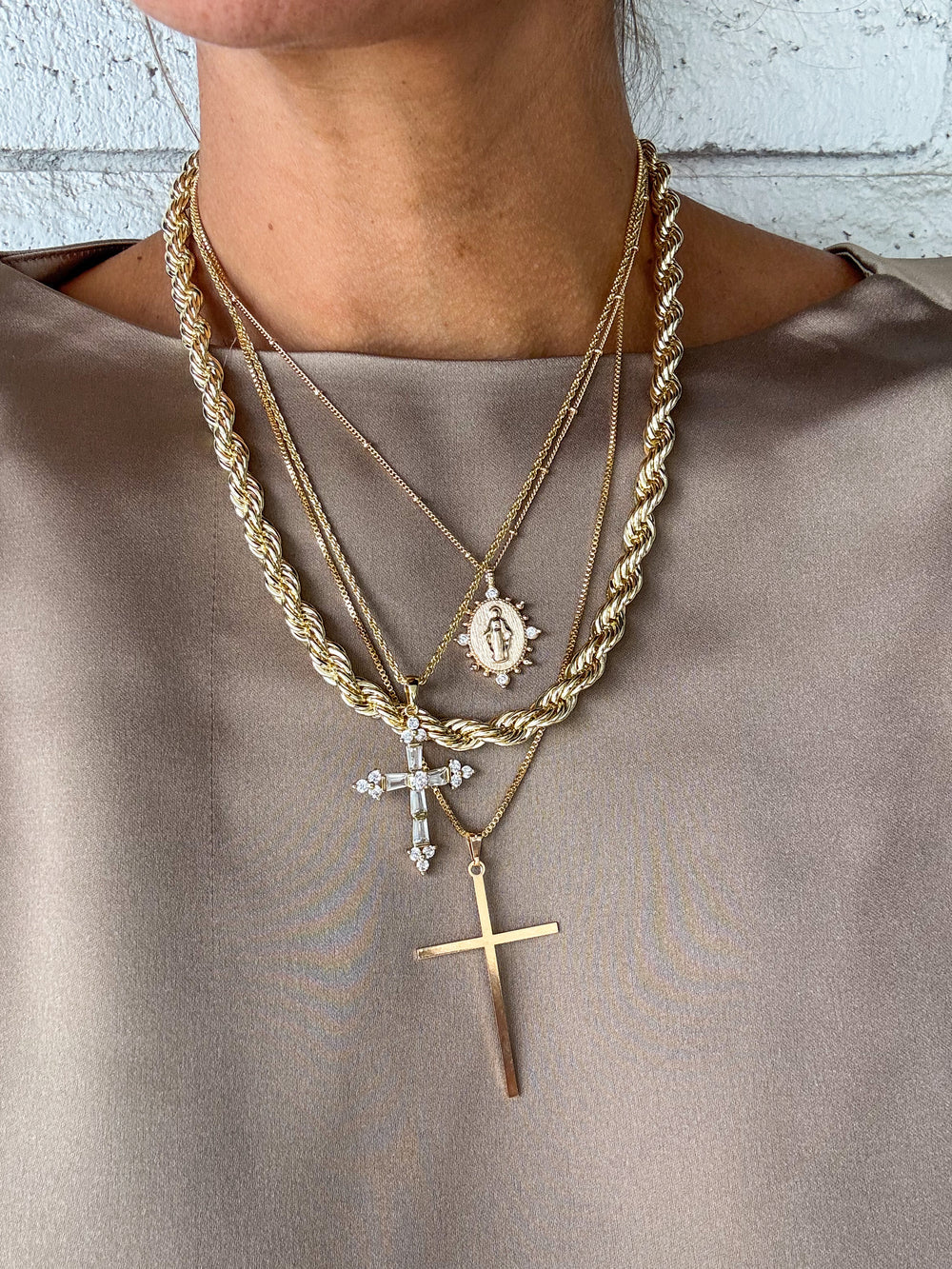 Lady Lourdes Pendant in Gold NECKLACES JOY DRAVECKY