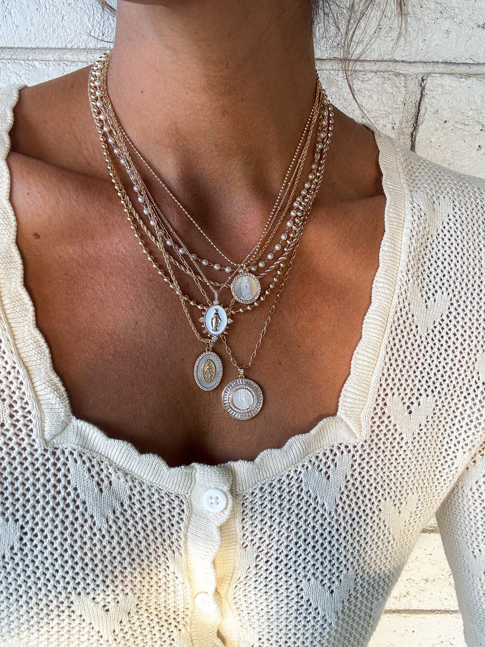 Petite Mother Mary Necklace NECKLACES JOY DRAVECKY