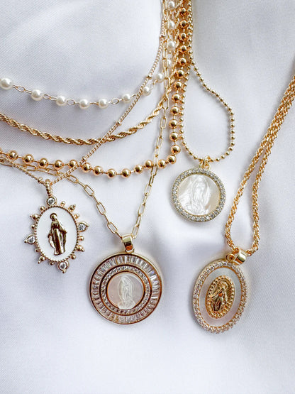 Petite Mother Mary Necklace NECKLACES JOY DRAVECKY
