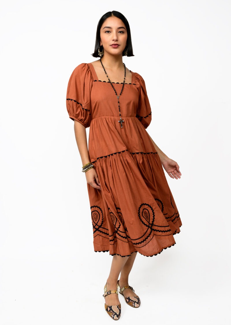 Loopy Midi Rust Dress Midi Dresses SISTER MARY