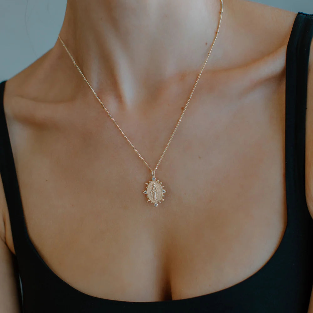 Lady Lourdes Pendant in Gold NECKLACES JOY DRAVECKY