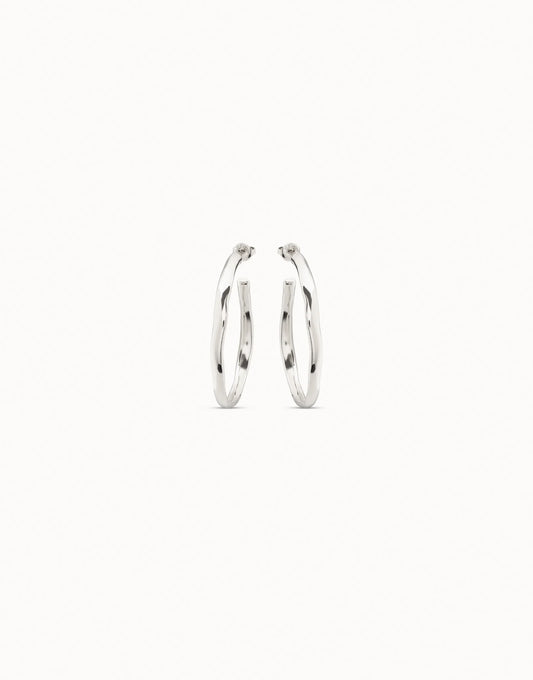 Sterling Silver Organic Open Hoop Earrings EARRINGS Uno de 50