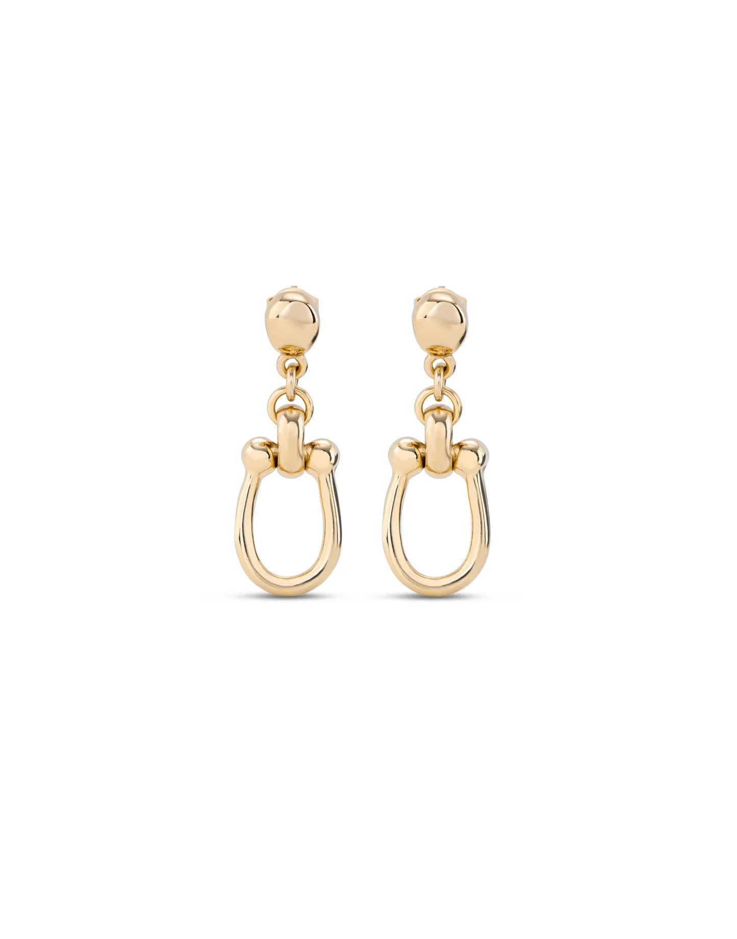 18K Gold-Plated with 1 Medium Sized Link Earrings EARRINGS Uno de 50