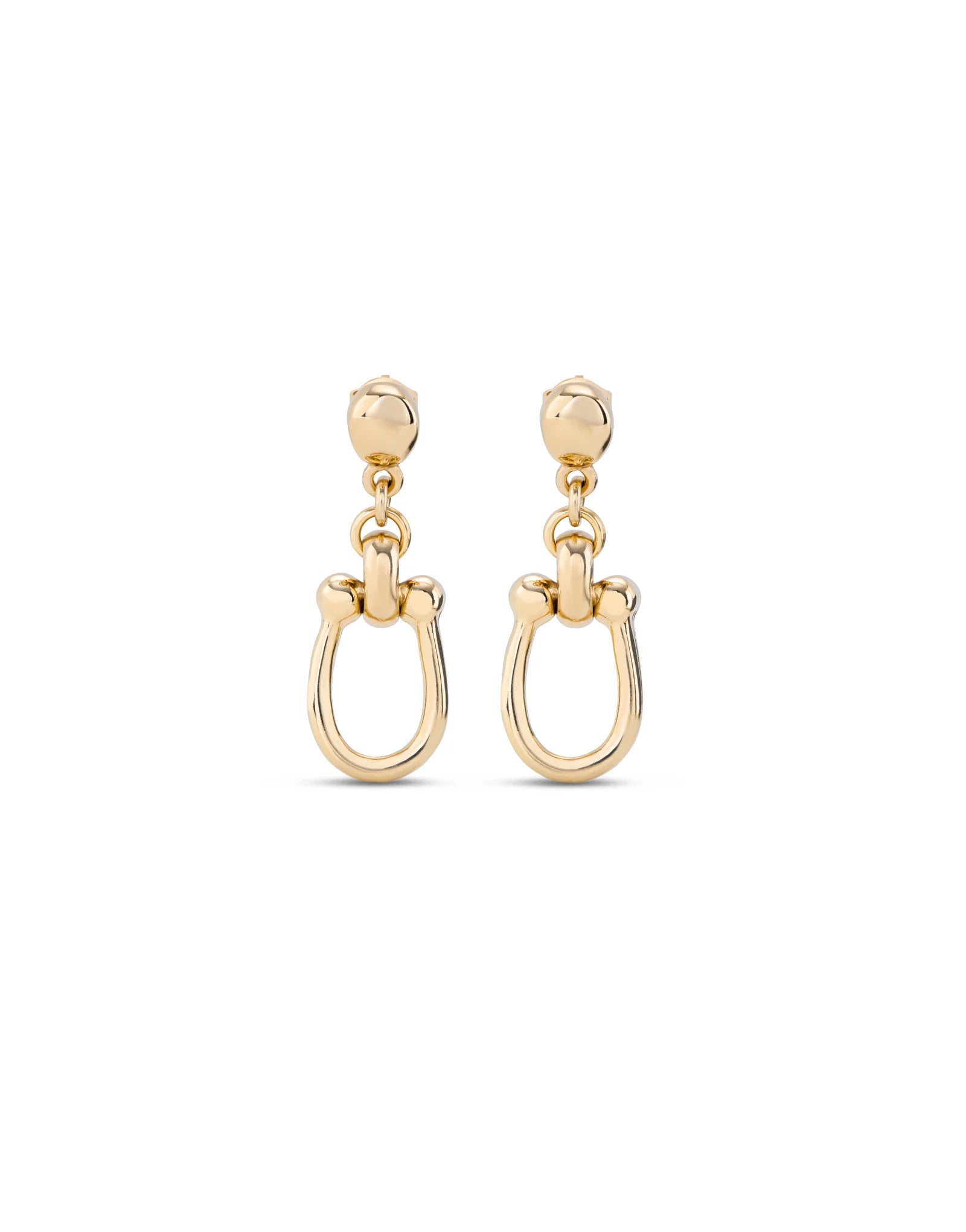 18K Gold-Plated with 1 Medium Sized Link Earrings EARRINGS Uno de 50