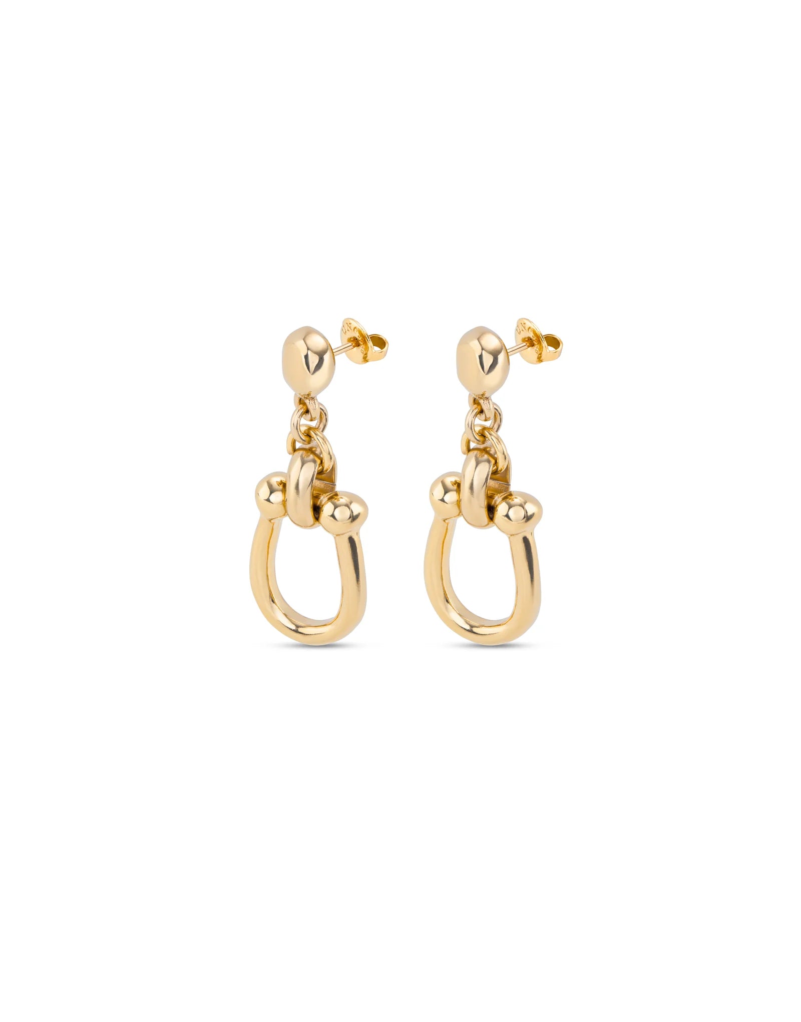 18K Gold-Plated with 1 Medium Sized Link Earrings EARRINGS Uno de 50