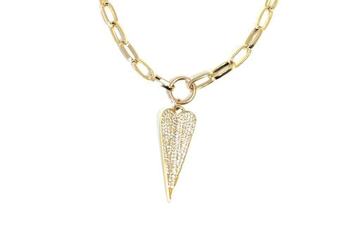 Pave Love Oval Link Necklace Necklaces Rachel Nathan
