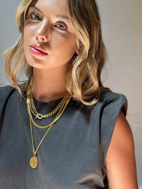 Shackle Duo Necklace - All Brass NECKLACES Rachel Nathan