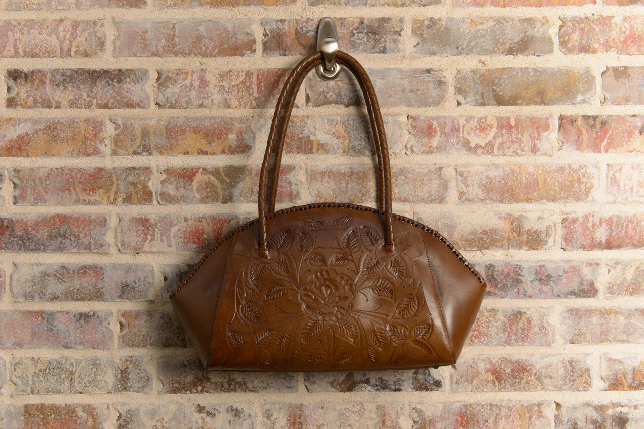 Paloma Hand-Tooled Leather Purse Purse Hide and Chic Honey