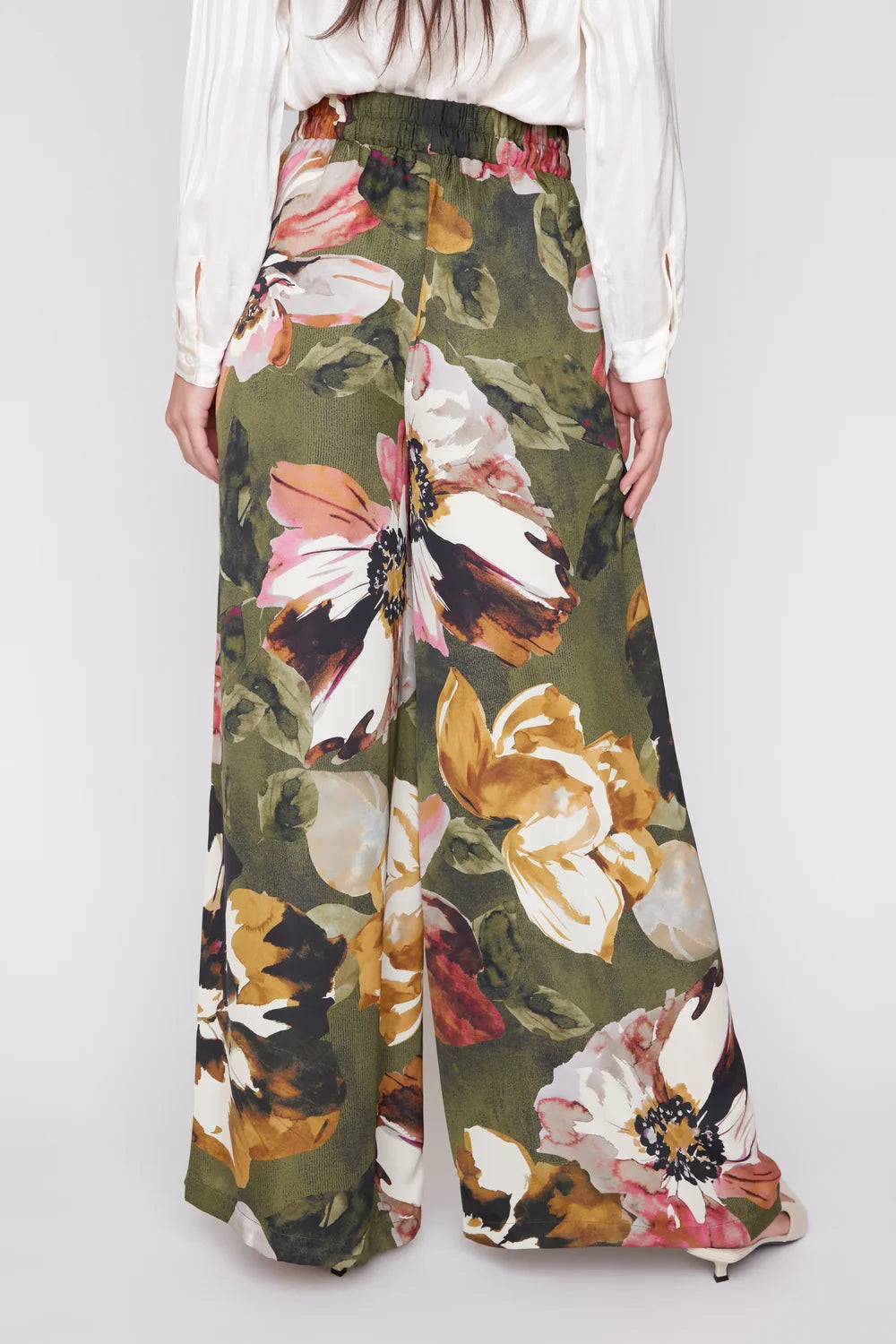 Peonies Satin Luxe Pants