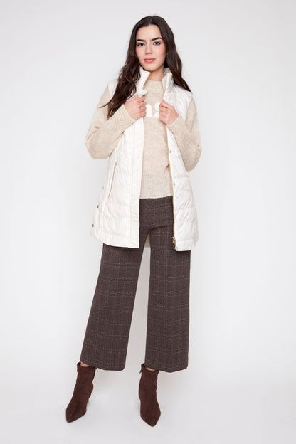 Long Luxe Quilted Puffer Vest VESTS RENUAR