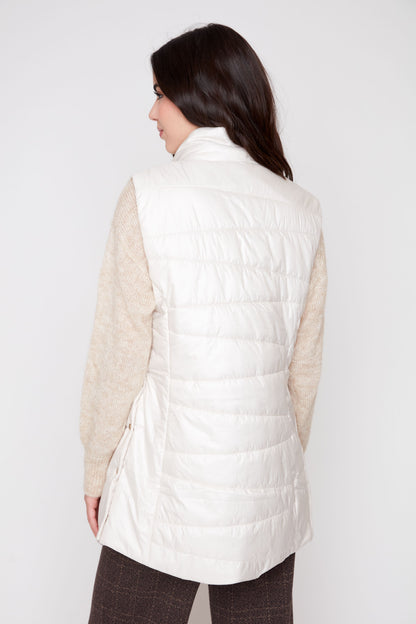 Long Luxe Quilted Puffer Vest VESTS RENUAR