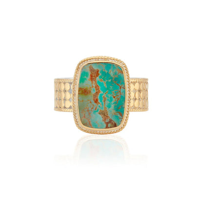 Turquesa Cushion Ring - Size 8