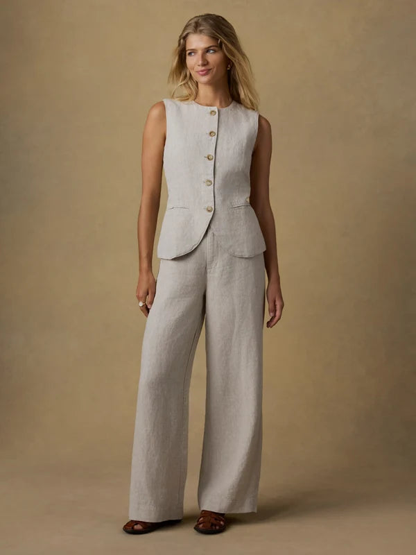 Sun Strider Linen Pants - Flax