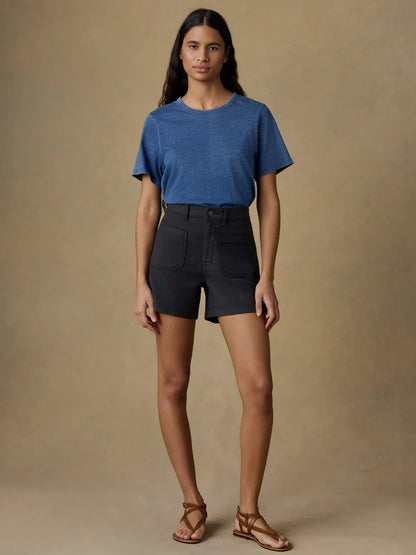 Stretch Terry Patch Pocket Short - Onyx Black Shorts Faherty Brand