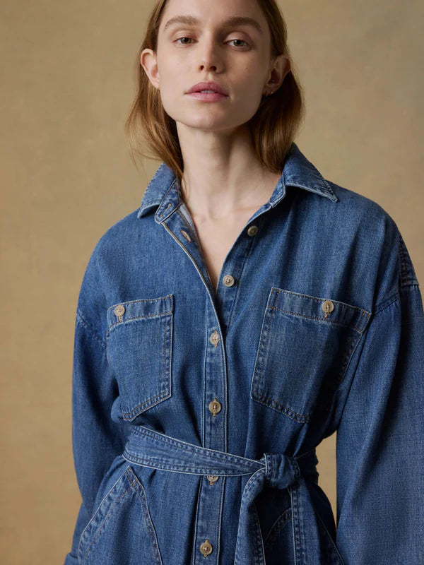 Sunfair Denim Cleo Shirtdress Dress Faherty Brand