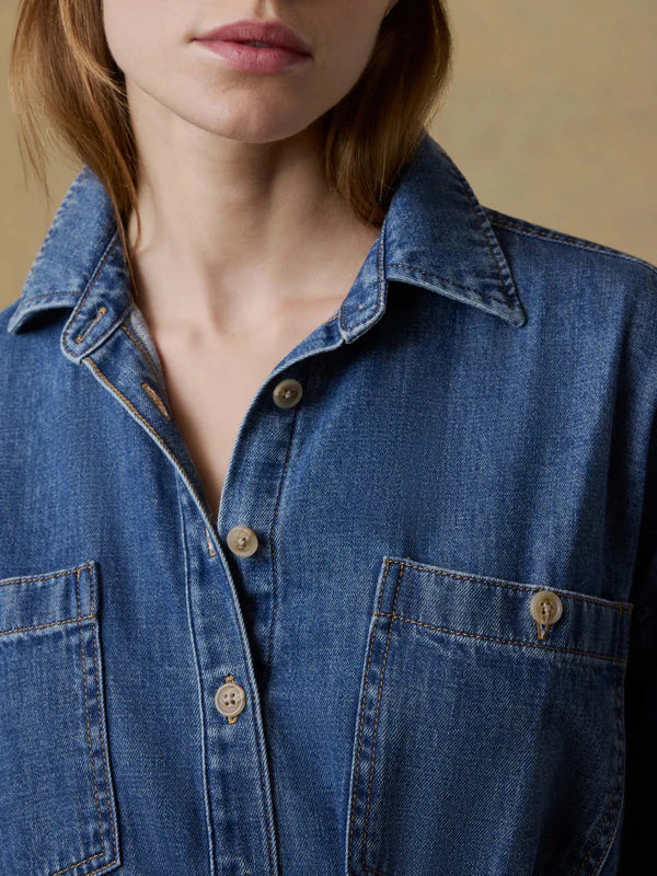 Sunfair Denim Cleo Shirtdress Dress Faherty Brand