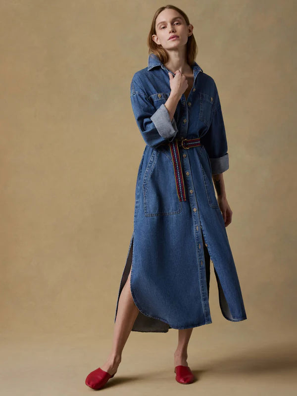 Sunfair Denim Cleo Shirtdress Dress Faherty Brand