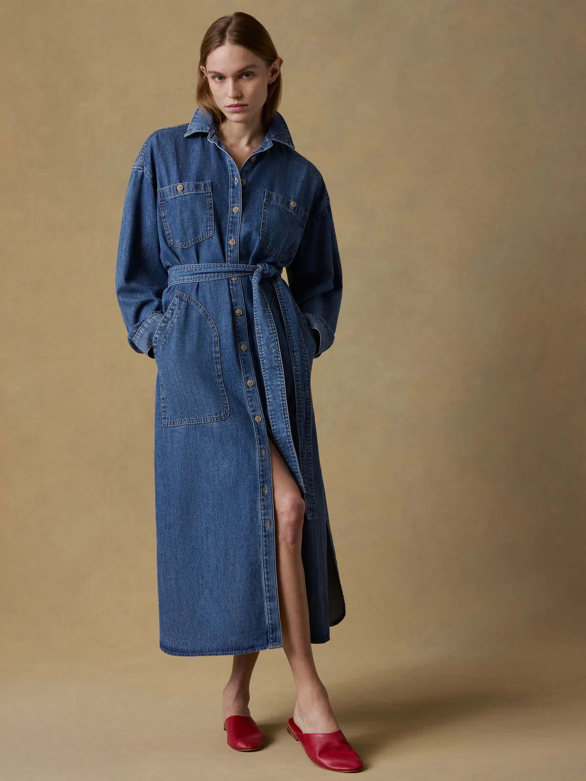 Sunfair Denim Cleo Shirtdress Dress Faherty Brand