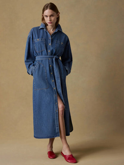 Sunfair Denim Cleo Shirtdress Dress Faherty Brand