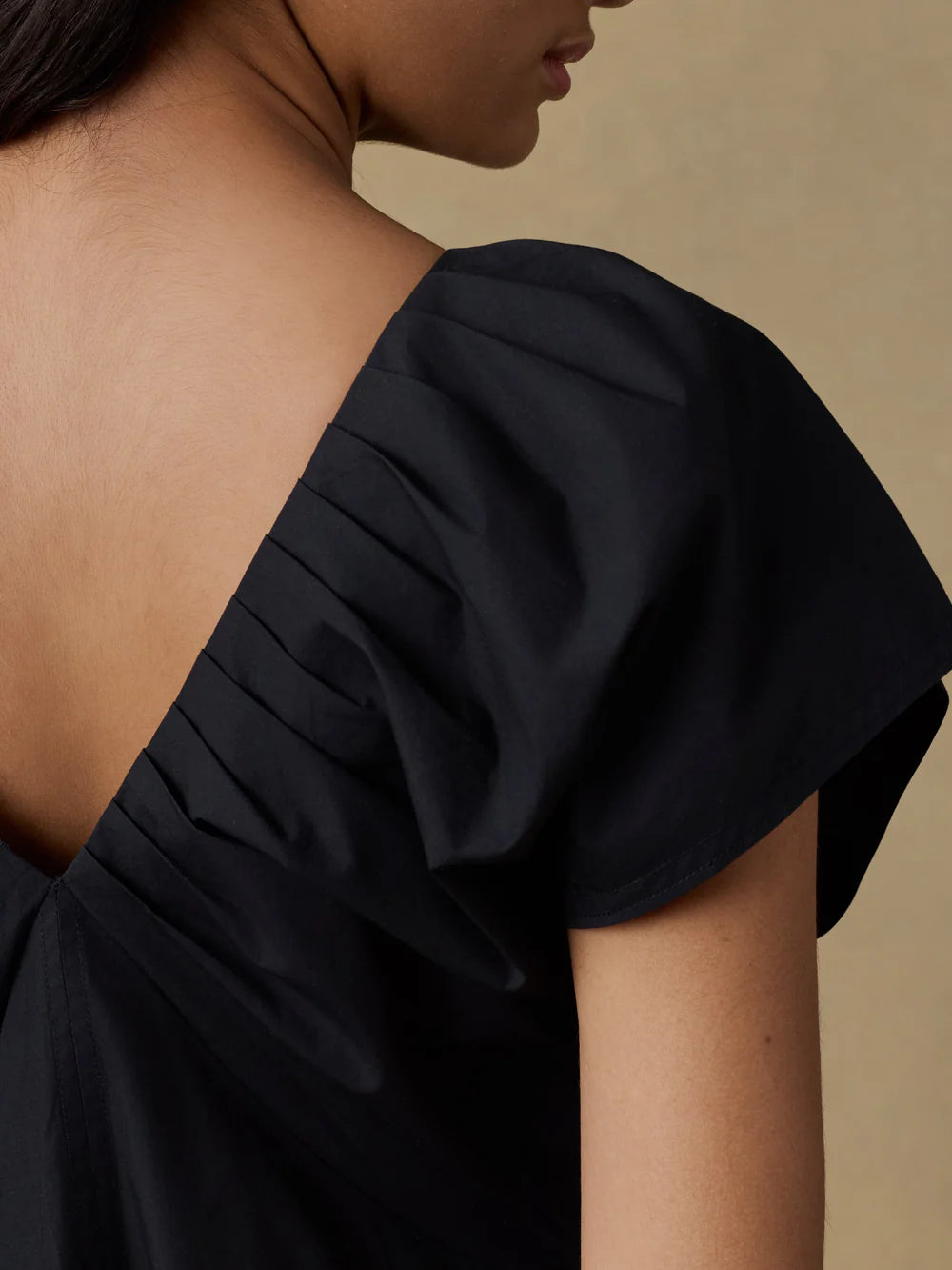 Coastal Poplin Bondhi Dress - Black Dress Faherty Brand