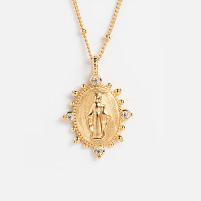 Lady Lourdes Pendant in Gold NECKLACES JOY DRAVECKY