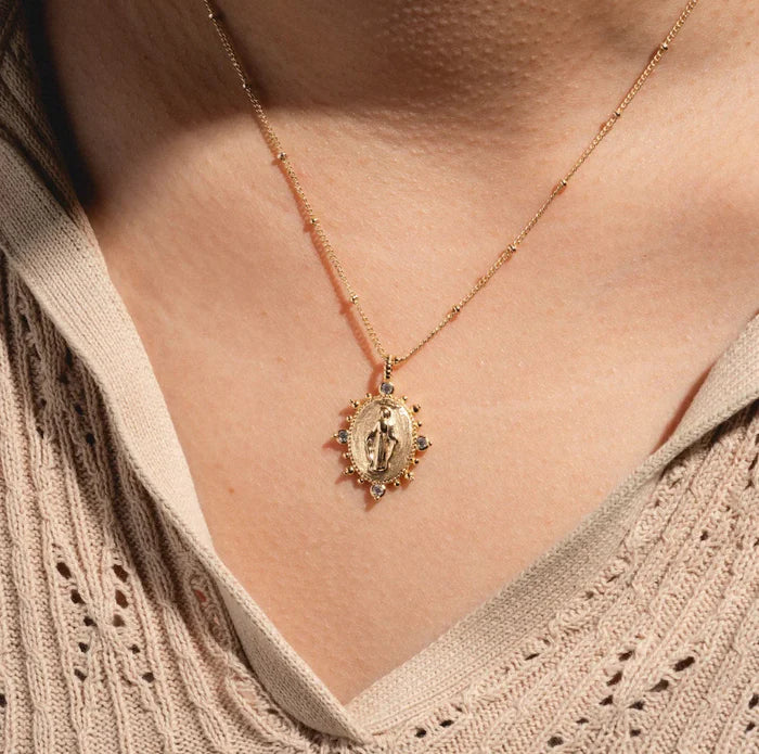 Lady Lourdes Pendant in Gold NECKLACES JOY DRAVECKY
