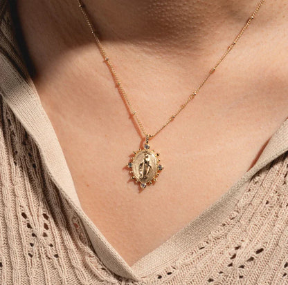 Lady Lourdes Pendant in Gold NECKLACES JOY DRAVECKY