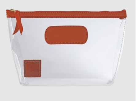 Clear Grande (Order in any color!) Pouches/Small Bags Jon Hart Orange Leather  