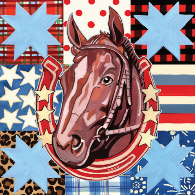 Star Horse - Scarf Bandana WRAPS&SCARVES XOXOart & Co.