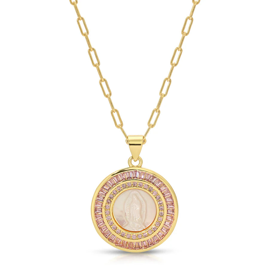 Mother Mary Necklace - Blush