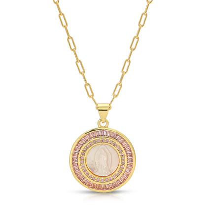 Mother Mary Necklace - Blush