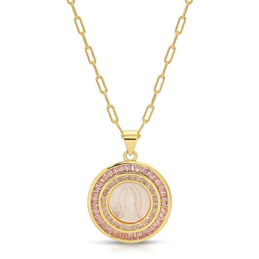 Mother Mary Necklace - Blush