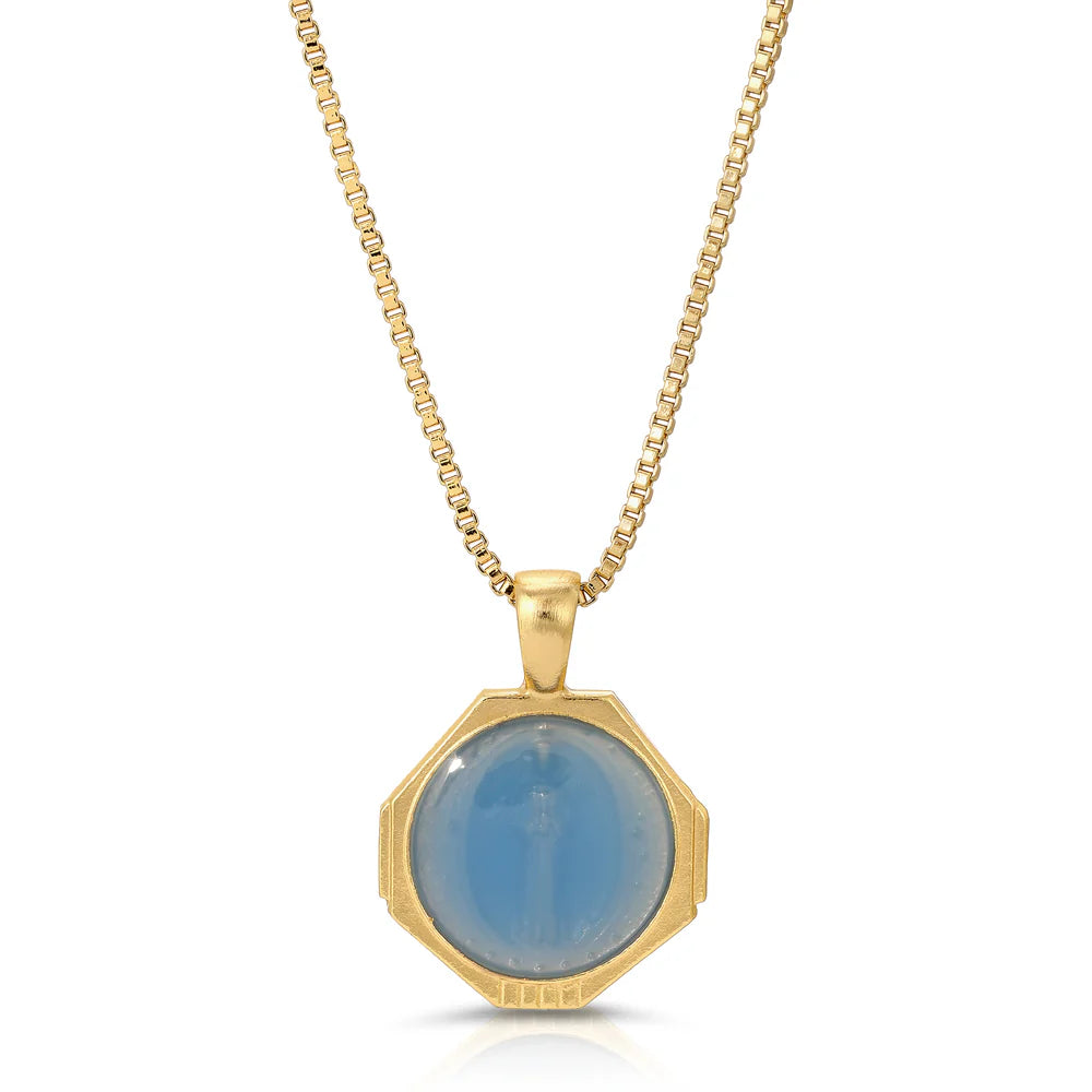 Sofia Pendant Necklace in French Blue NECKLACES JOY DRAVECKY