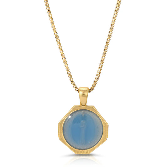 Sofia Pendant Necklace in French Blue NECKLACES JOY DRAVECKY
