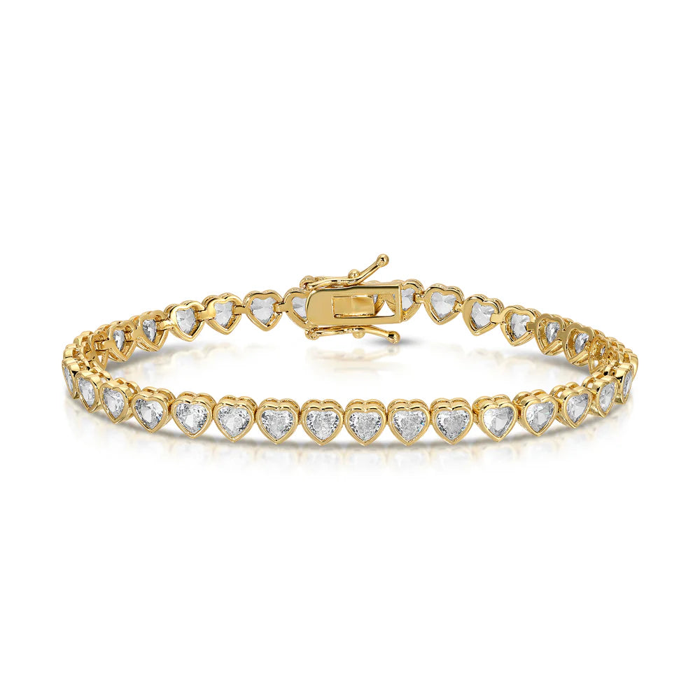 Heavenly Heart Tennis Bracelet NECKLACES JOY DRAVECKY